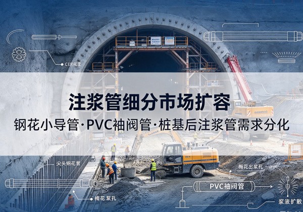 鹿泉注浆管细分市场扩容，隧道钢花小导管、PVC 袖阀管、桩基后注浆管需求分化